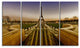 Beautiful View of Paris Eiffel Tower, Landscape Canvas Print, 48"x28", 4 Panels