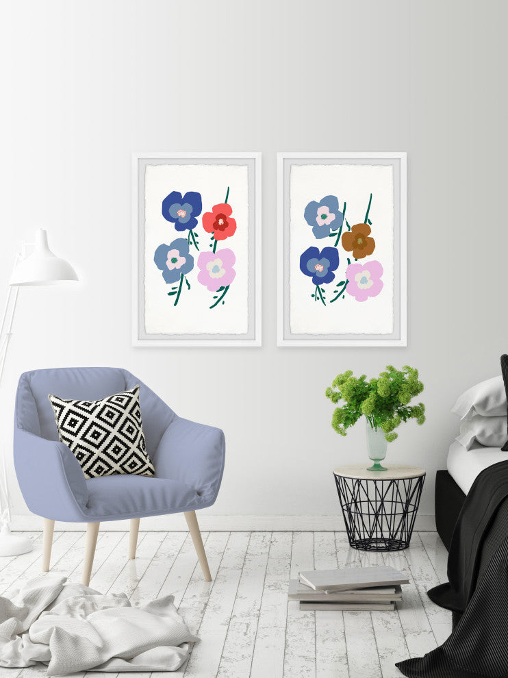 Flowers Are Friends Diptych, Set of 2, 16x24 Panels