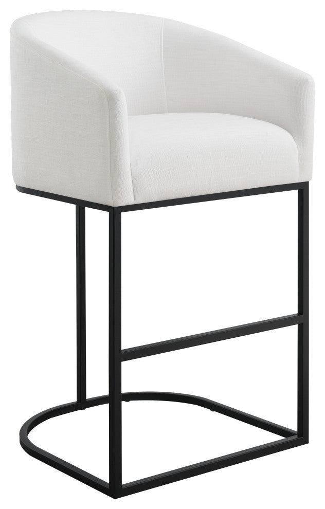 Jace Upholstered Barstool, White