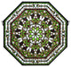 25W X 25H Floral Stained Glass Window