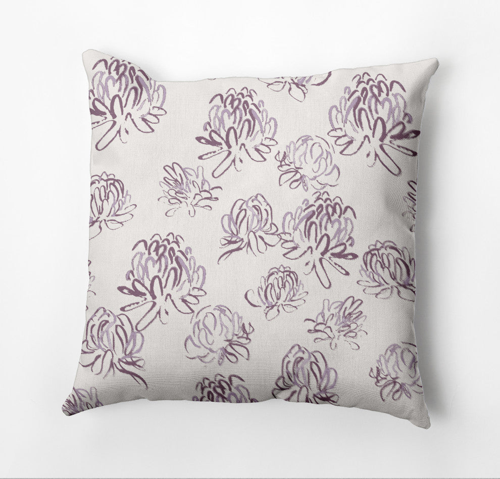 Tumbly Blossom Pillow, Purple, 20"x20"