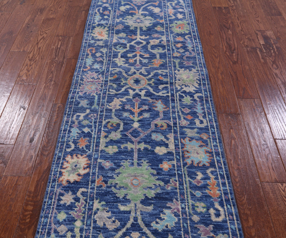 2' 8" X 7' 10" Runner Turkish Oushak Hand-Knotted Wool Rug - Q13459