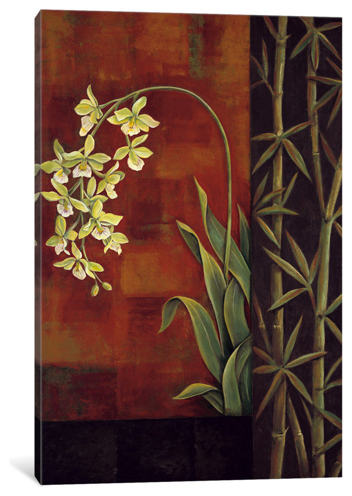 "Green Orchid" by Jill Deveraux, Canvas Print, 26"x18"