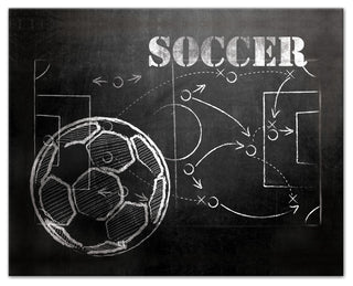 Soccer Plays 20x16 Canvas Wall Art