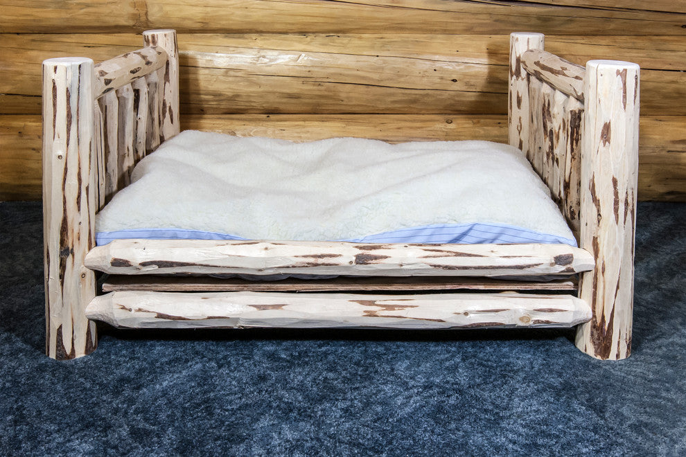 Montana Collection Large Pet Bed With Mattress, Ready to Finish