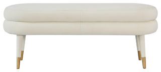 TOV Furniture Betty Cream Velvet Bench