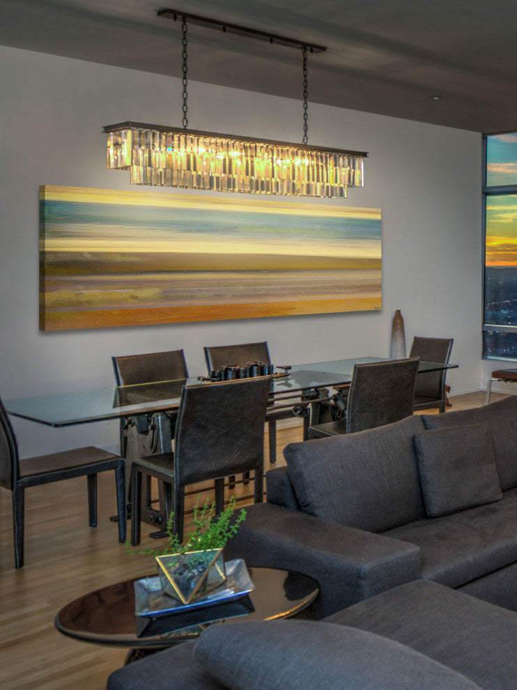 "Sand Streaks" Print on Canvas, 45"x15"