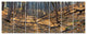 Thick Autumn Forest Panorama, Landscape Canvas Art Print, 83"x32", 7 Panels