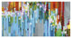 "Rainbow of Stripes Square" Digital Paper Print by Danhui Nai, 26"x14"
