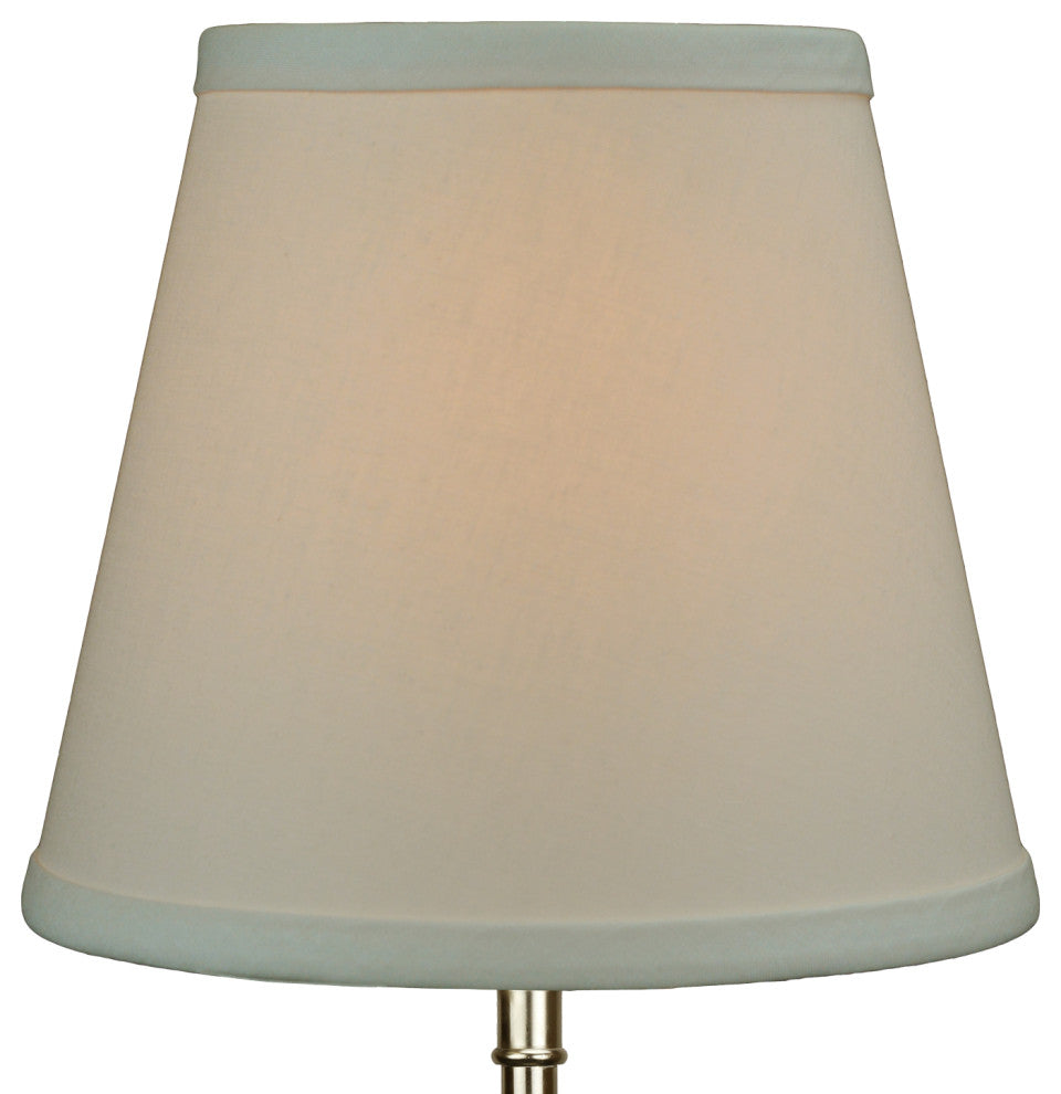 Fenchel Shades 5"x8"x7" Brass Double Bulb Clip Attachment Lamp Shade, Line