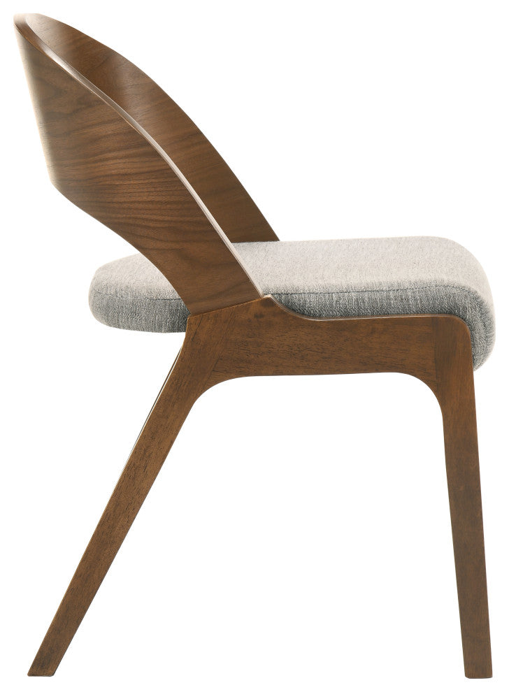 Woodson Linen-Like Polyester Dining Chair (Set of 2), Grey