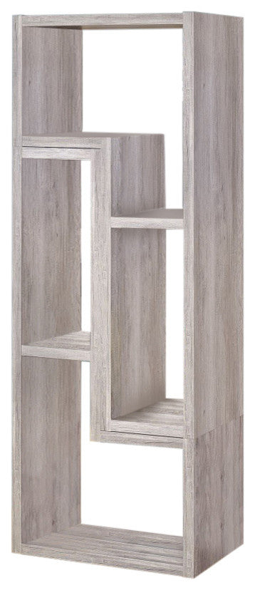 Benzara BM159208 Modern Style Wooden Bookcase, Gray