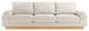 Oasis Upholstered Fabric Sofa - Ivory