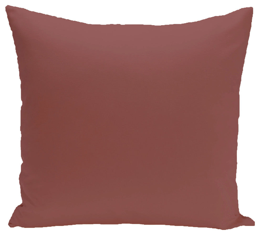Solid Outdoor Pillow, Mahogany, 18"x18"