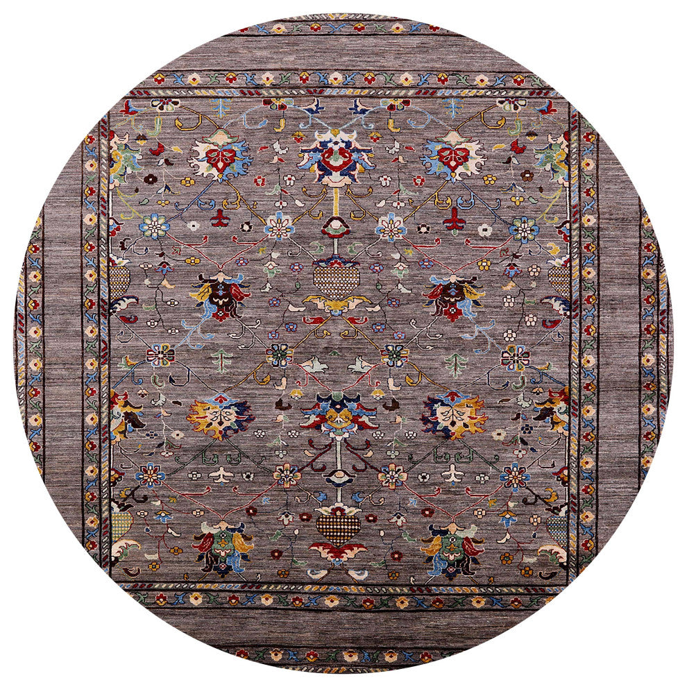 Ahgly Company Indoor Round Mid-Century Modern Area Rugs, 7' Round