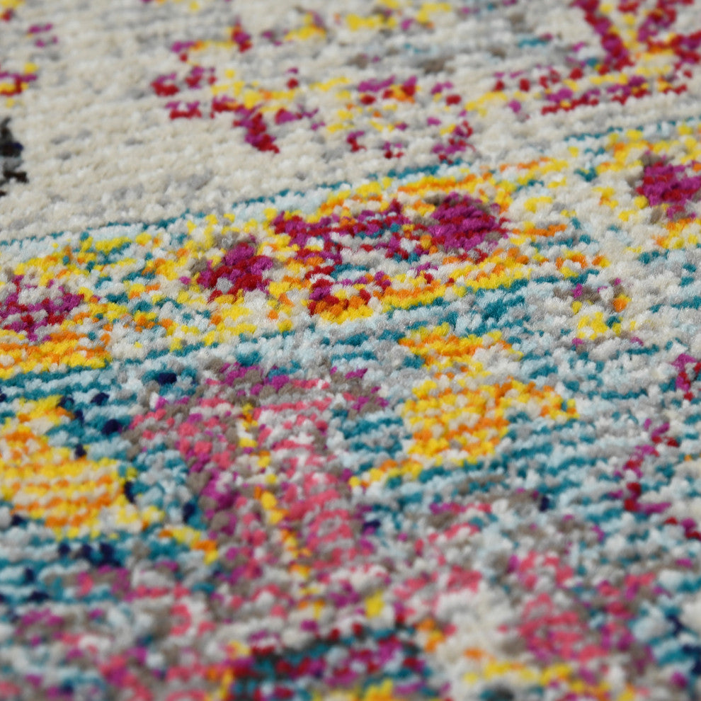 Montana Carrey Area Rug, Gray, 5'3" x 7'6", Bordered