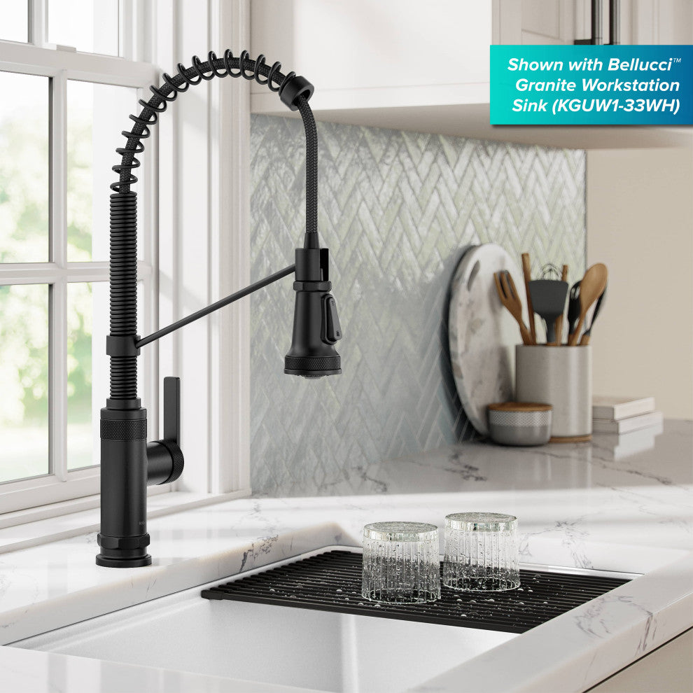 KRAUS Allyn Commercial Style 2-Function 1-Handle Pull Down Kitchen Faucet MB