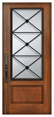 Republic Fiberglass Door, Clear Glass, Right Hand Inswing