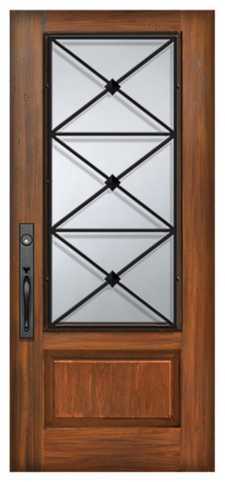 Republic Fiberglass Door, Clear Glass, Right Hand Inswing