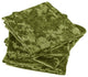Crushed Velvet Pillow Cover 4 Piece Set, Avocado, 20" X 20"