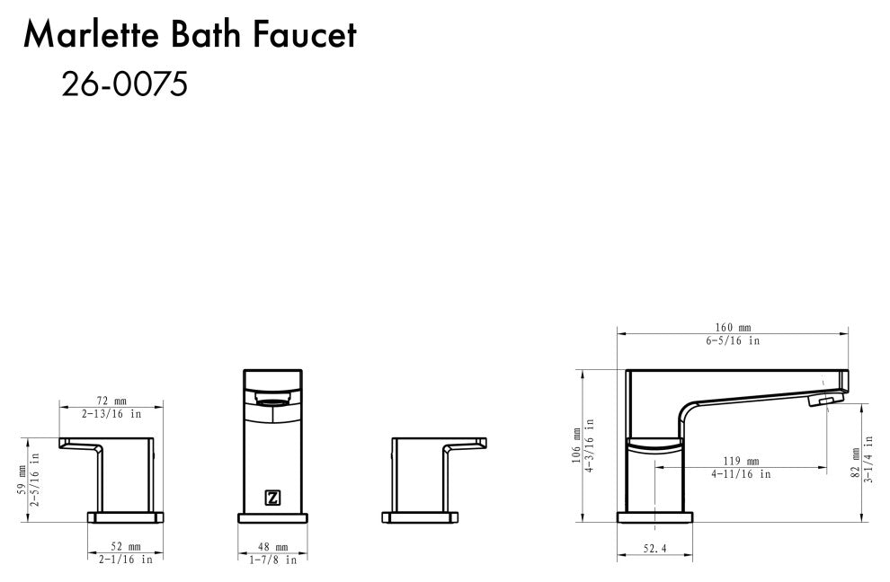 ZLINE Marlette Bath Faucet in Chrome (MAR-BF-CH)
