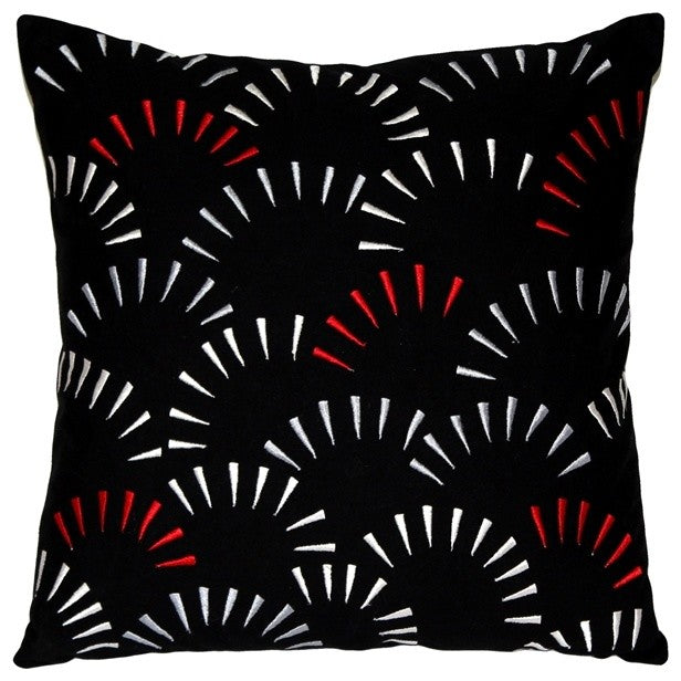 Pillow Decor - Celebrate Embroidered Cotton Throw Pillow 16x16