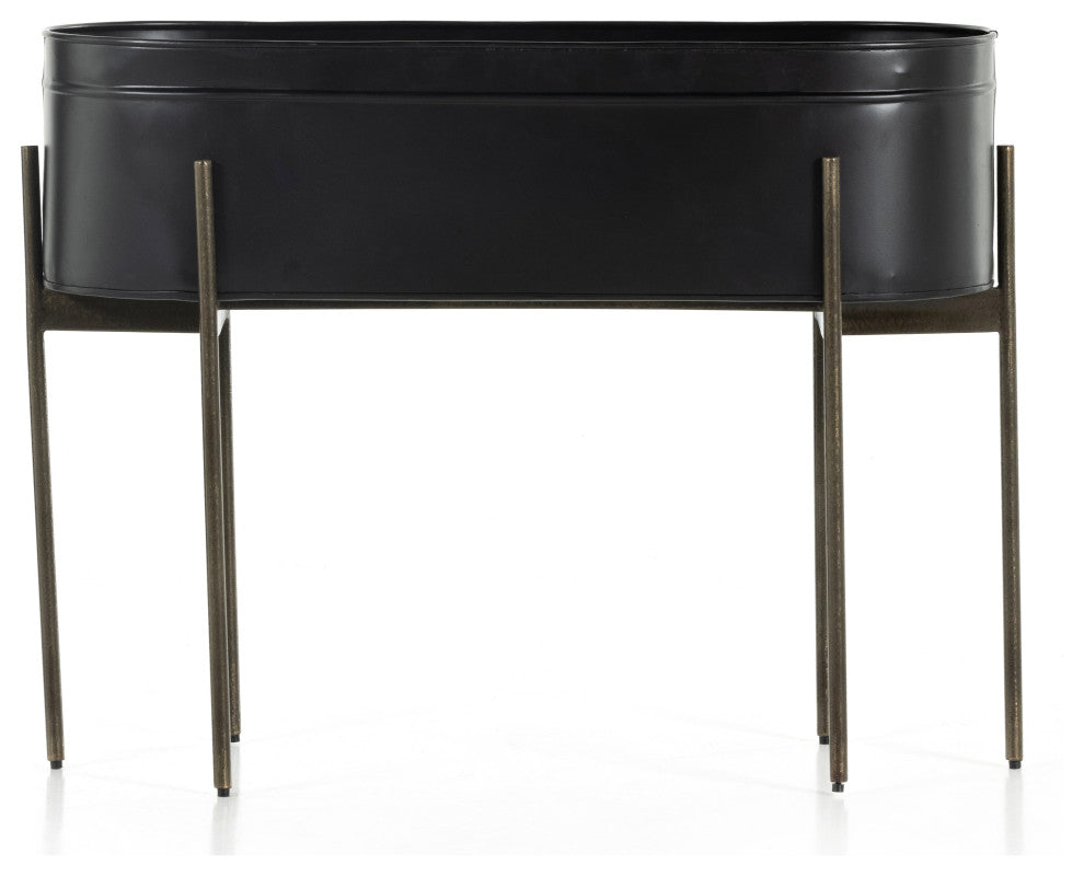 Jed Large Planter-Iron Matte Black
