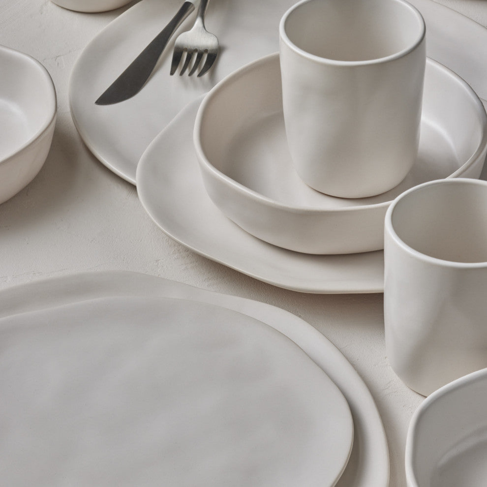 Stone by Mercer Project Hekonda Stoneware 16 Piece Dinnerware Set, Beige