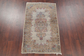Consigned, Oriental Hand-Knotted Vintage Persian Style Rug, Brown, 5'1"X3'0"