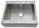 Gourmetier Drop-In 30" Single Bowl Farmhouse Kitchen Sink, Brushed