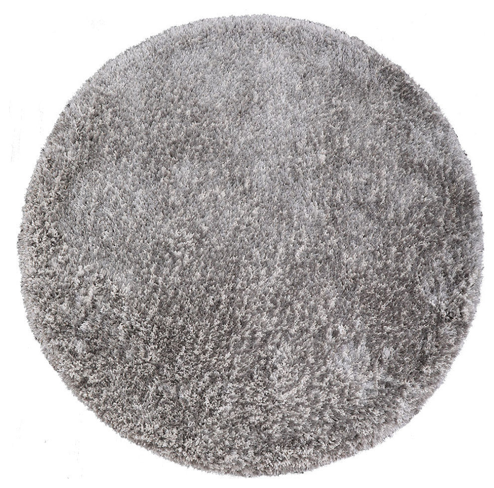 HAND TUFTED SHAG POLYESTER ECO-FRIENDLY AREA RUGS -Gray White Color,Solid Design