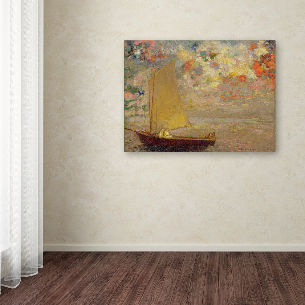Odilon Redon 'Sailboat' Canvas Art, 19 x 14