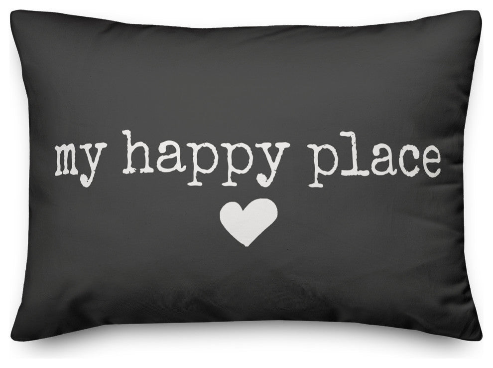 My Happy Place Outdoor Lumbar Pillow
