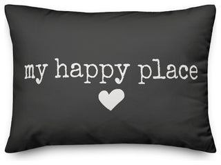 My Happy Place Outdoor Lumbar Pillow