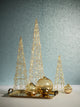 16" Holiday Wire LED Trees, Set of 4