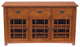 Mission Style Solid Oak Sideboard, Craftsman Style Oak TV Stand