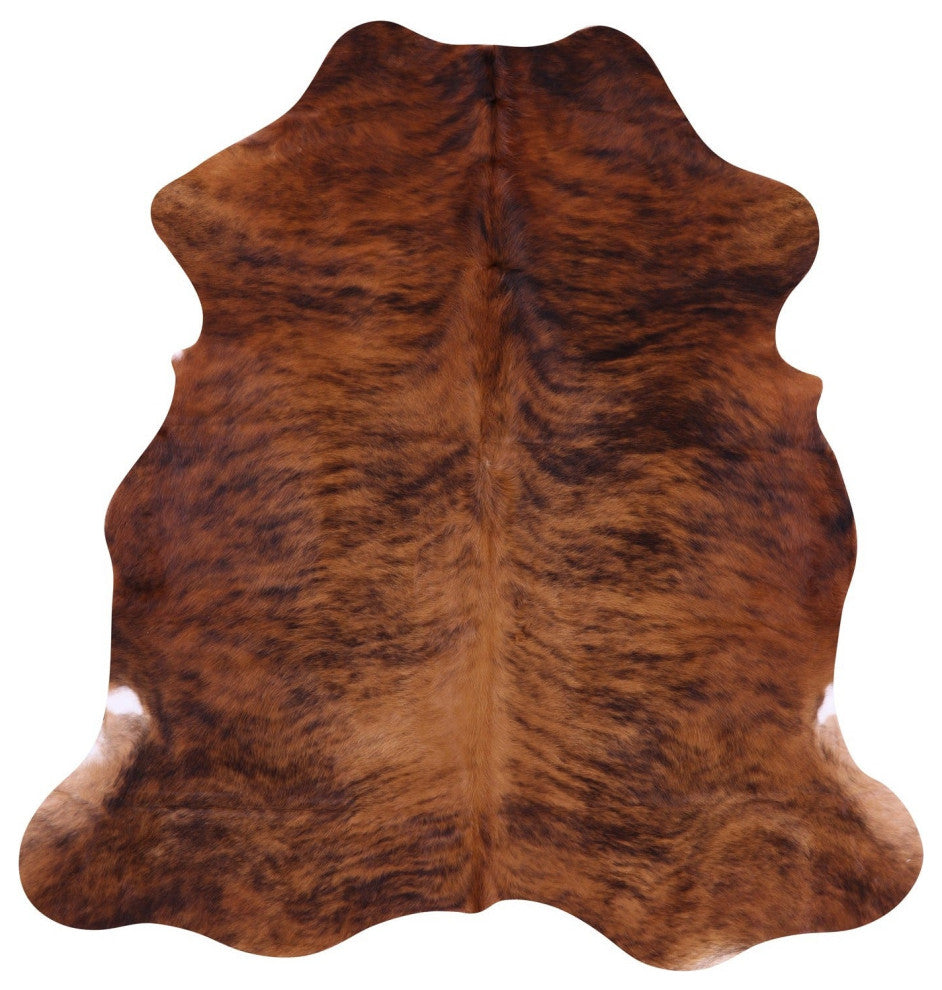 Brindle Natural Cowhide Rug 6' 6" X 6' 1" C1875