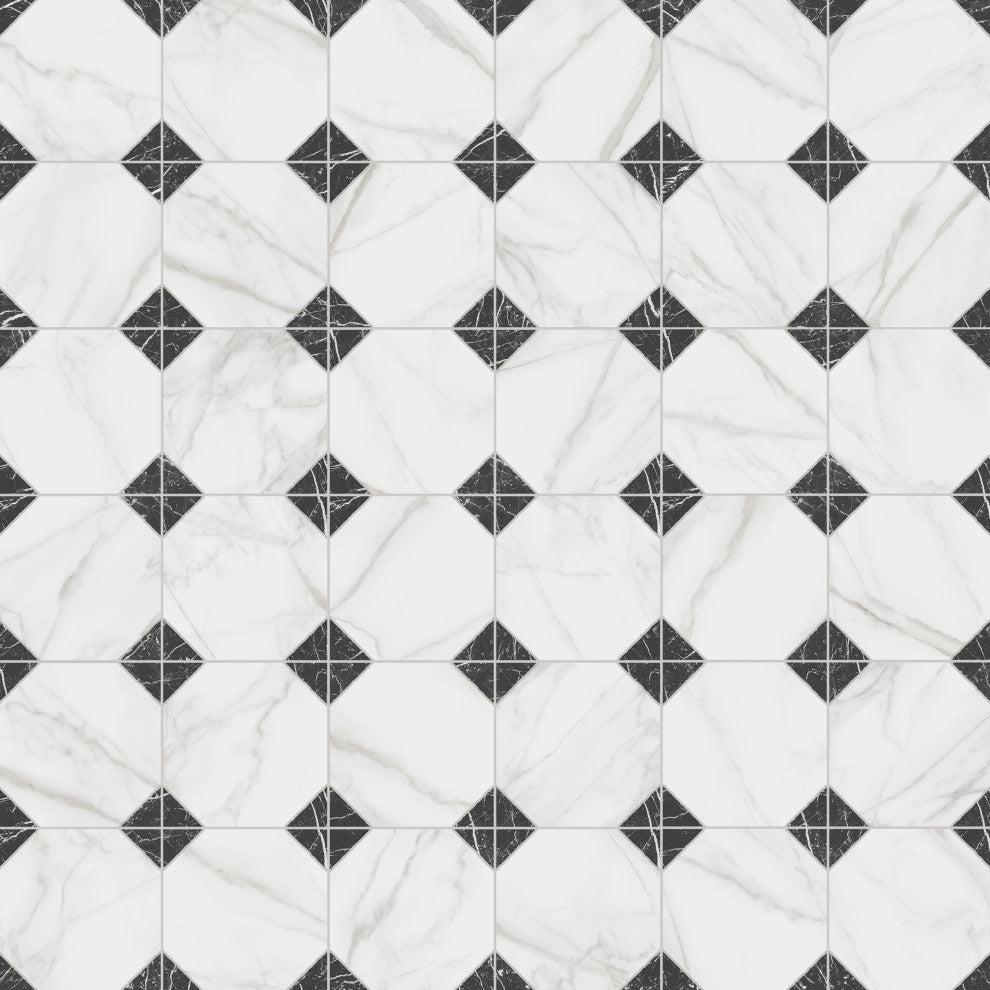 Merzoni Yard Marquina Porcelain Floor and Wall Tile