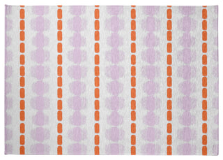 Watercolor Stripe Spring Chenille Rug, Purple-Orange, 5'x7'