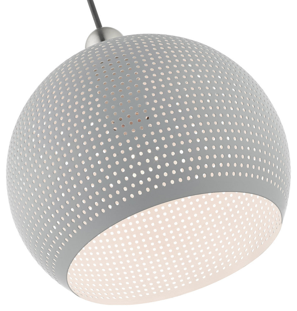 Livex Lighting Dublin 1 Light Nordic Gray Pendant