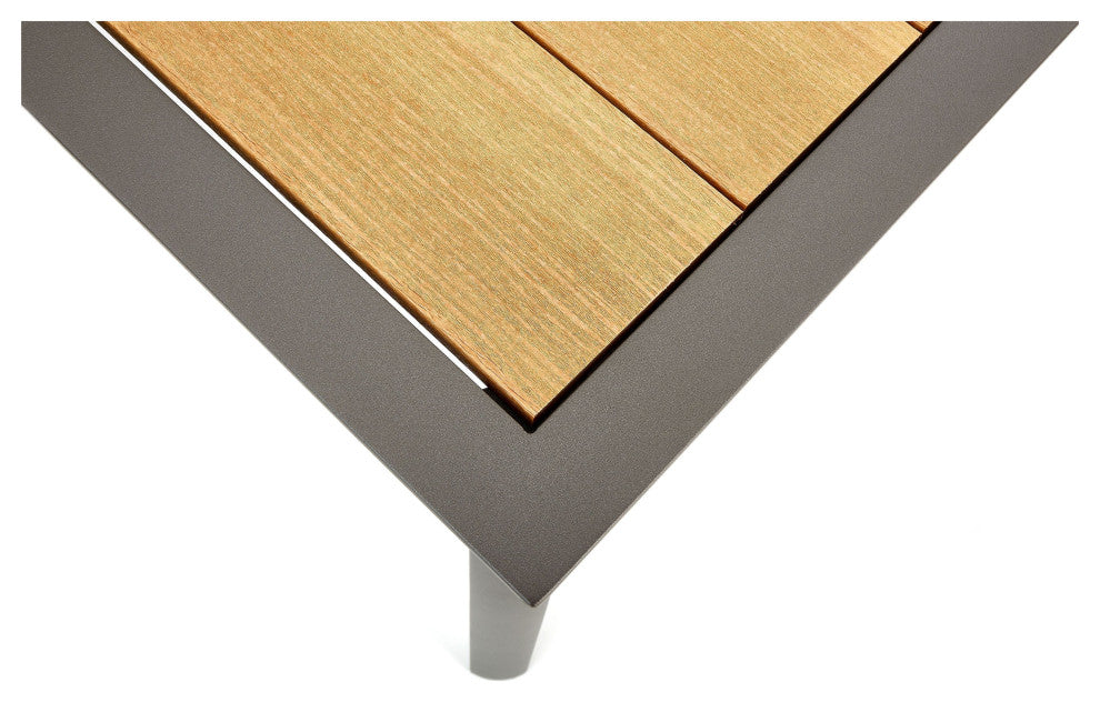 Harper All-Weather Rectangular Outdoor Balcony Table WithUmbrella Hole