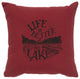 Image Pillow 16x16 Life is Better Cotton Brick