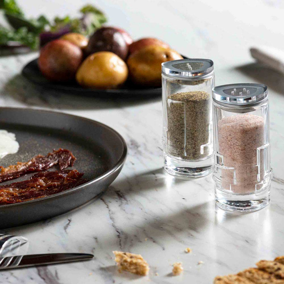 Revere Crystal Salt and Pepper Shakers -, Set of 2