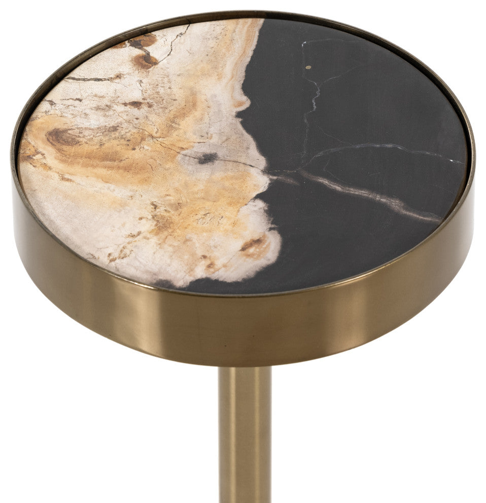 Bevin End Table, Dark Petrified Wood