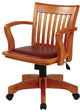 Ergonomic Office Chair with Padded Seat, Adjustable Height, and Locking Tilt, Fruit Wood/Brown