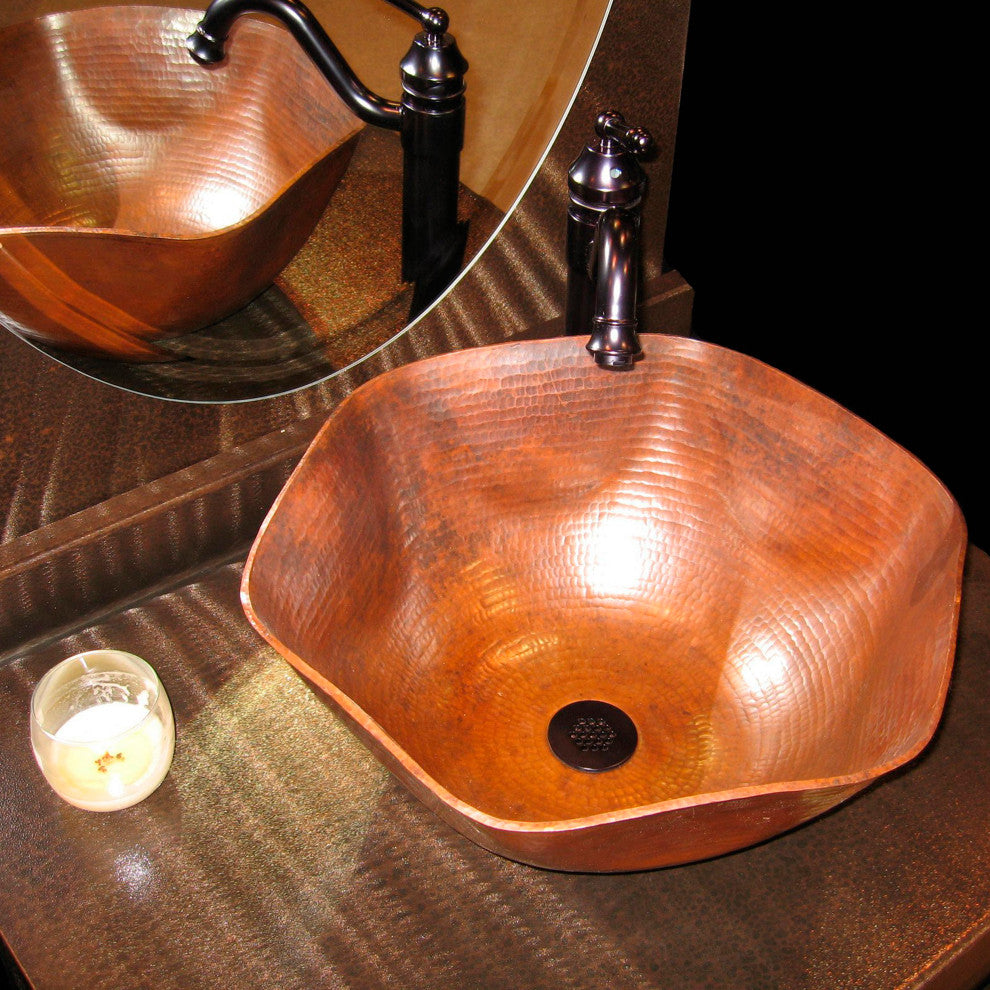 Andulusia Copper Vessel Sink, Natural