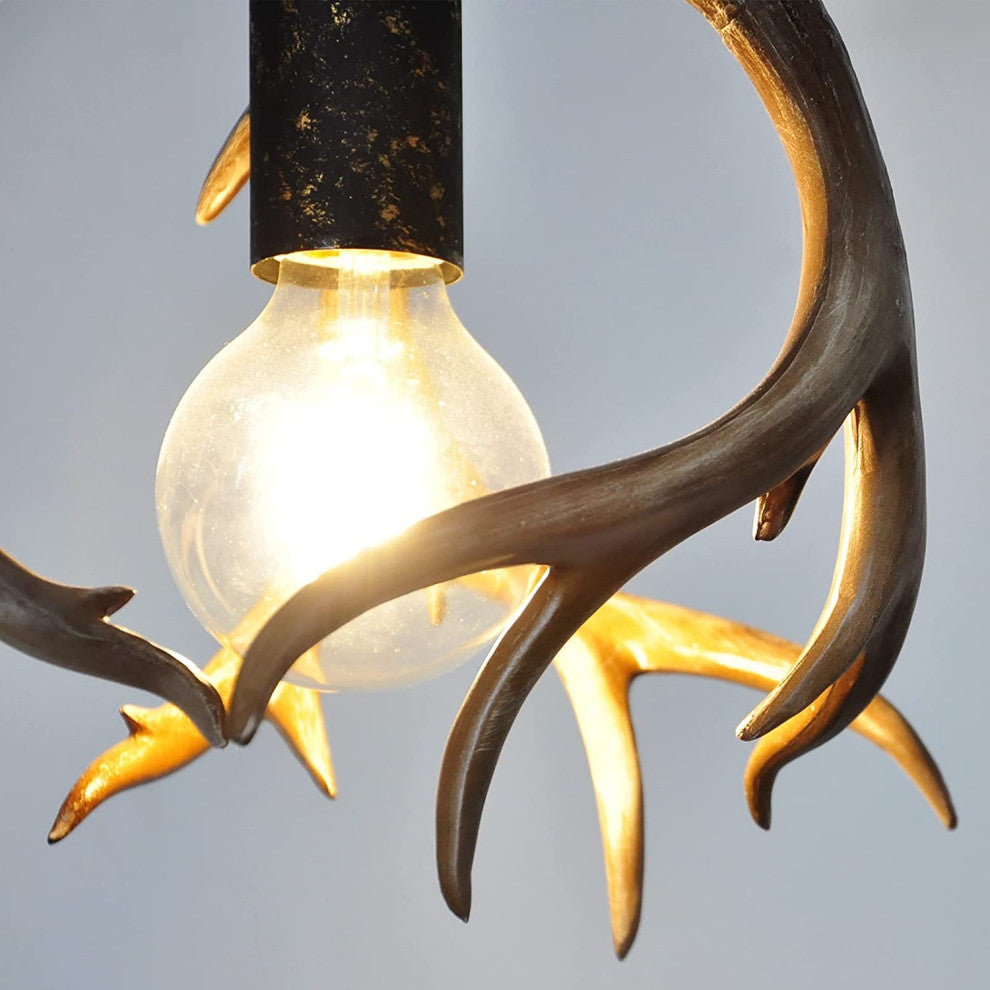 Antler Pendant Light, Rustic Farmhouse