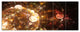 Brown World Bubbles Water Drops, Floral Canvas Art Print, 70"x28", 6 Panels