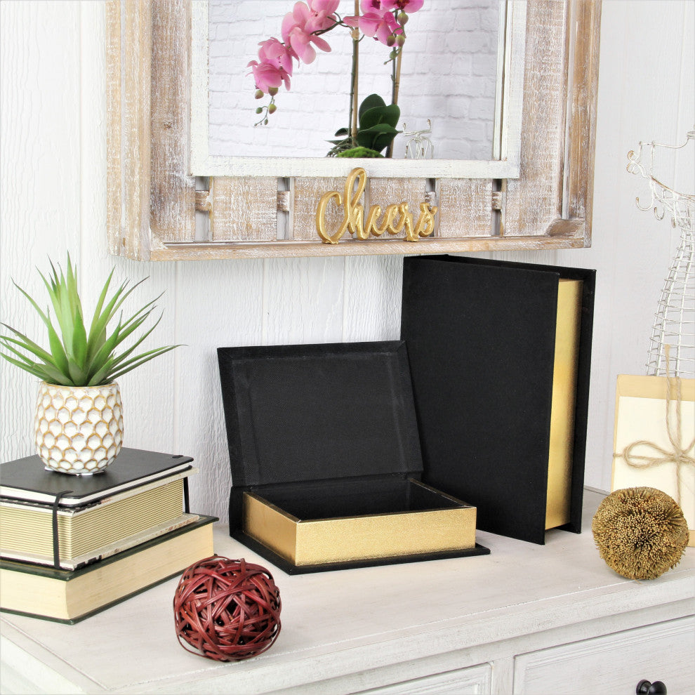 Canter Isle Black Linen Book Box Set