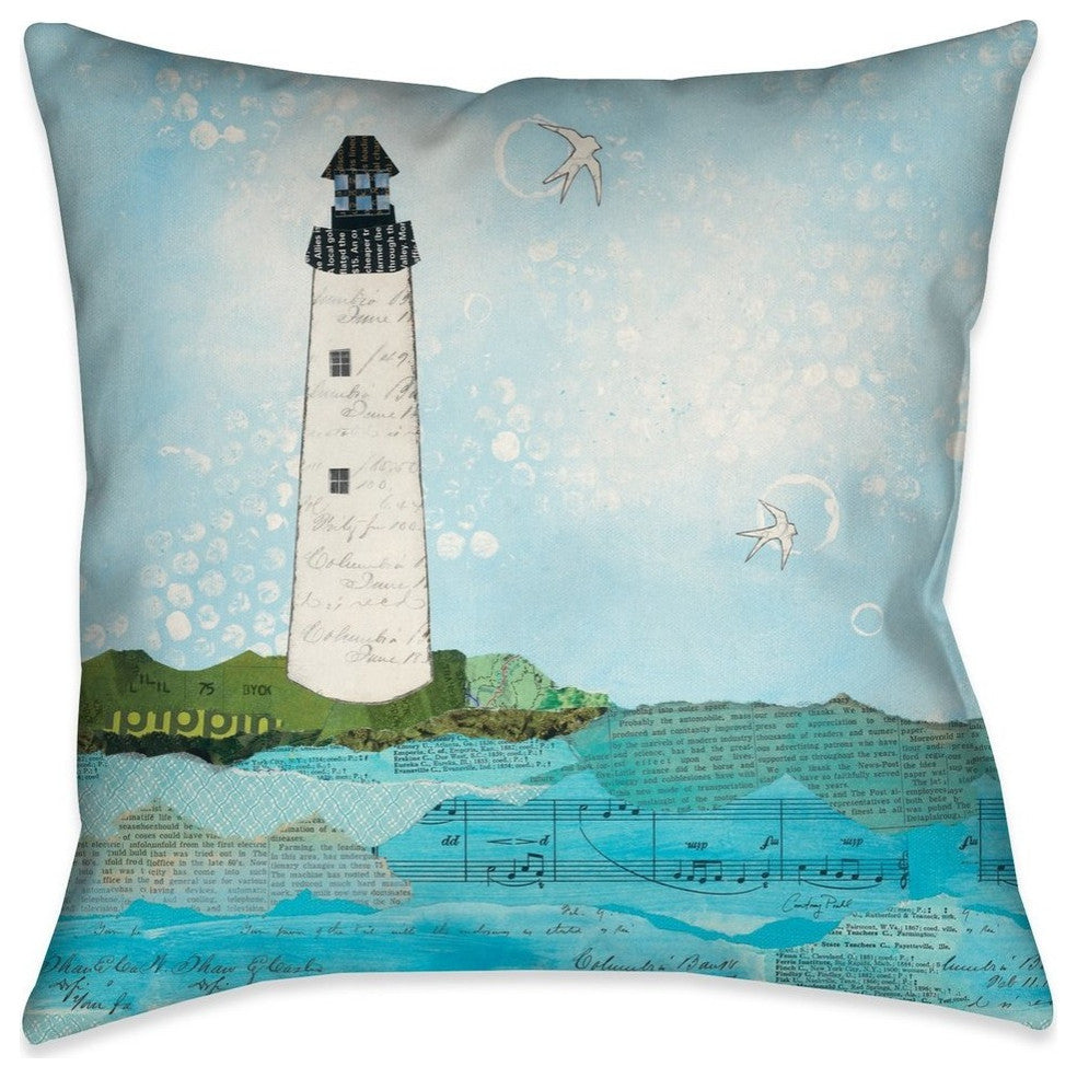 Laural Home Coastal Notes II 18" X 18" Indoor Decorative Pillow